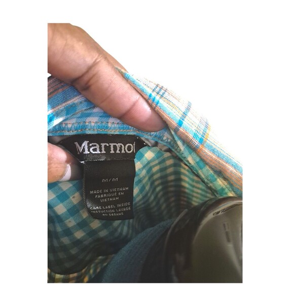 Women’s Marmot Peachy Color Mixed Media Long Sleeve Button-Up Shirt Size-M/M - Picture 2 of 6